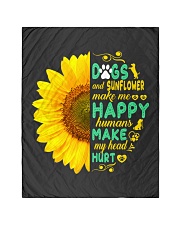 Dogs And Sunflower Make Me Happy Quilt 40"x50" - Baby thumbnail