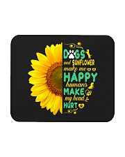 Dogs And Sunflower Make Me Happy Mousepad thumbnail