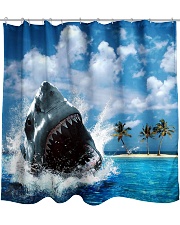 jaws shark Shower Curtain thumbnail