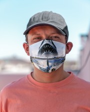 Jaws Shark Moment Cloth face mask aos-face-mask-lifestyle-06