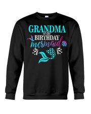 Grandma Of The Birthday Mermaid Matchin Crewneck Sweatshirt thumbnail