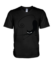 Black Cat V-Neck T-Shirt thumbnail