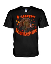 Happy Thanksgiving Long Sleeve TShirt V-Neck T-Shirt thumbnail