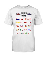 2019 racing calendar Australia Bahrain China Classic T-Shirt front