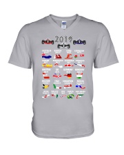 2019 racing calendar Australia Bahrain China V-Neck T-Shirt thumbnail