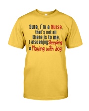 nurse sleep and playing with dog Classic T-Shirt thumbnail