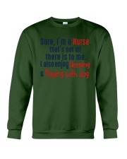 nurse sleep and playing with dog Crewneck Sweatshirt thumbnail