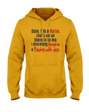 nurse sleep and playing with dog Hooded Sweatshirt thumbnail