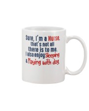 nurse sleep and playing with dog Mug thumbnail