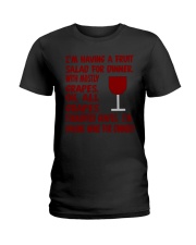 I'm having wine for dinner Long Sleeve Ladies T-Shirt thumbnail