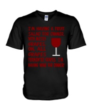 I'm having wine for dinner Long Sleeve V-Neck T-Shirt thumbnail