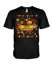 happy thanksgiving day TShirt V-Neck T-Shirt thumbnail