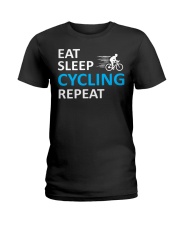eat sleep cycling repeat 2163505 Ladies T-Shirt thumbnail