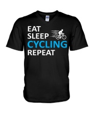 eat sleep cycling repeat 2163505 V-Neck T-Shirt thumbnail