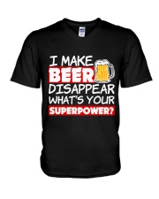 I Make Beer Disappear Funny Whats your Sup V-Neck T-Shirt thumbnail