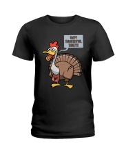 Thanksgiving Turkeys Dark TShirt Ladies T-Shirt thumbnail