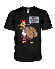 Thanksgiving Turkeys Dark TShirt V-Neck T-Shirt thumbnail