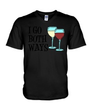 I Go Both Ways Wine V-Neck T-Shirt thumbnail