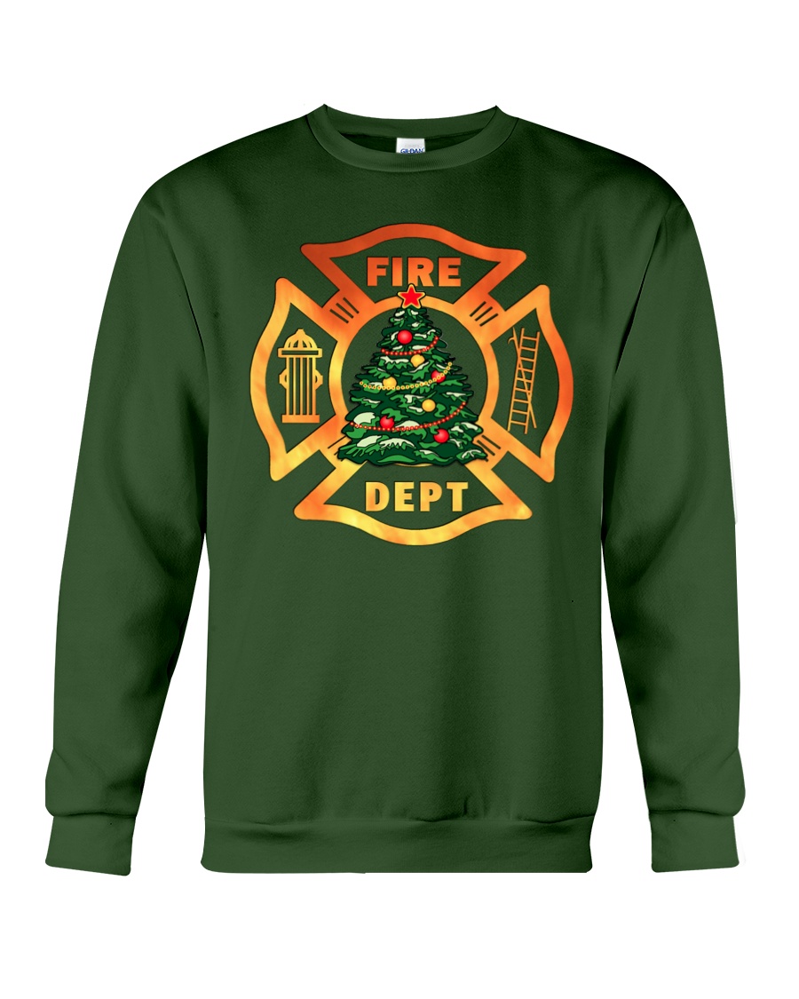 fire christmas tree Crewneck Sweatshirt