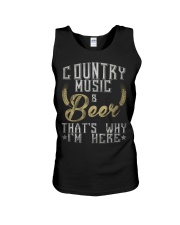 country music and beer that's why i'm here Unisex Tank thumbnail