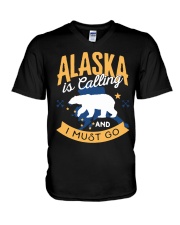 Alaska is Calling And I Must Go V-Neck T-Shirt thumbnail