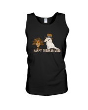 Cockapoo and Turkey Happy Thanksgiving Dark TShir Unisex Tank thumbnail