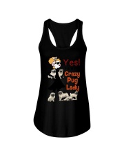 Crazy Pug Lady Ladies Flowy Tank thumbnail