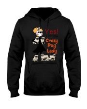 Crazy Pug Lady Hooded Sweatshirt thumbnail