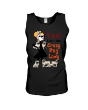 Crazy Pug Lady Unisex Tank thumbnail