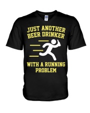 Beer Drinker Running Problem V-Neck T-Shirt thumbnail