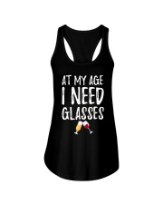 At my age i need glasses Ladies Flowy Tank thumbnail
