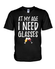 At my age i need glasses V-Neck T-Shirt thumbnail