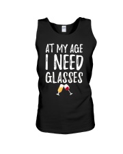 At my age i need glasses Unisex Tank thumbnail