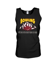Bowling Puts Me In The Right Frame Of Mind Light T Unisex Tank thumbnail