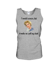Exercise makes me spill my drink Unisex Tank thumbnail