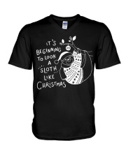 Its beginning to look a Sloth like christmas V-Neck T-Shirt thumbnail