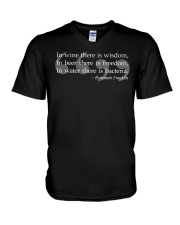 Ben Franklin Beer Quote V-Neck T-Shirt thumbnail