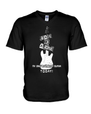Guitar Leave me alone V-Neck T-Shirt thumbnail