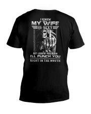 I know my wife but look at her again V-Neck T-Shirt thumbnail