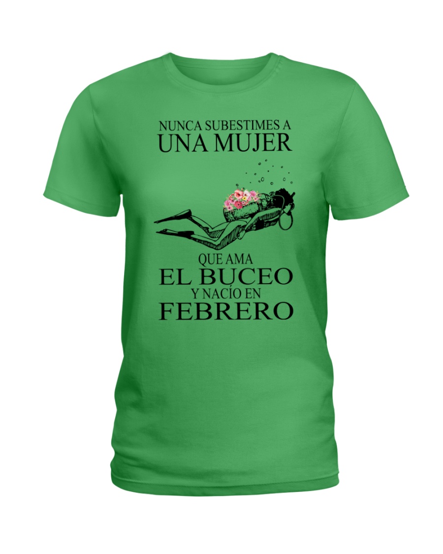 scuba diving woman spanish 02 59694 Ladies T-Shirt