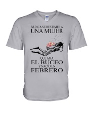 scuba diving woman spanish 02 59694 V-Neck T-Shirt thumbnail