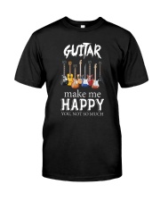 Guitar Makes me happy Classic T-Shirt front