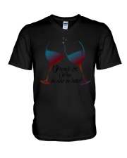 Friends and Wine the older the better Women's V-Ne V-Neck T-Shirt thumbnail
