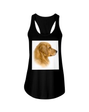 Golden Retriever Portrait Ash Grey Ladies Flowy Tank thumbnail