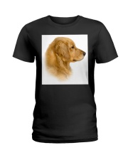 Golden Retriever Portrait Ash Grey Ladies T-Shirt thumbnail