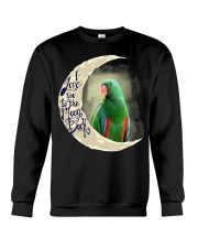 Green Eclectus I Love You To The Moon And Back Crewneck Sweatshirt thumbnail
