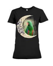 Green Eclectus I Love You To The Moon And Back Premium Fit Ladies Tee thumbnail