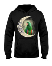 Green Eclectus I Love You To The Moon And Back Hooded Sweatshirt thumbnail