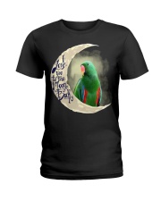 Green Eclectus I Love You To The Moon And Back Ladies T-Shirt thumbnail