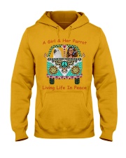 A Girl And Her Cockatoo Living Life In Peace Hooded Sweatshirt thumbnail
